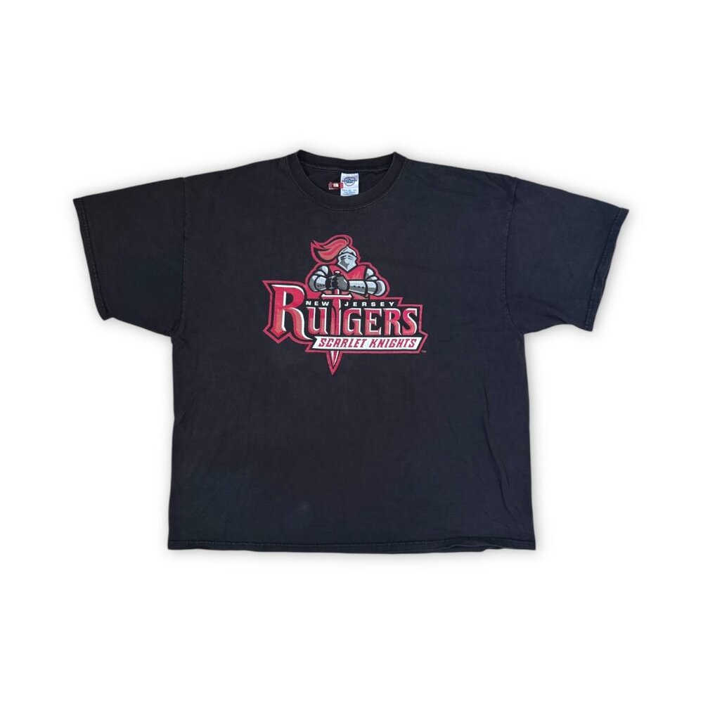 Vintage Rutgers Scarlet Knights T-Shirt – Black – Size 2XL
